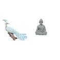 thumbnail image 1 of Escultura De Buda De Pavo Real, Figura Decorativa Para Jardín, Artesanía, Estatua Para Decoración Del Hogar, Figura De Mono, Budista, Coleccionable, Miniatura, Sun Wukong Para Hotel, Patio, 1 of 8