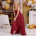 thumbnail image 6 of RUTAYY Children Girls Dress Square Collar Solid Color Party Ruffled Tiered Strapless Casual Party Wear Vacation Travel Dresses, 6 of 7
