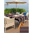 thumbnail image 5 of Outdoor Tablecloth with Umbrella Hole for Patio/Picnic/Party/Camping, Vintage Boho Waterproof Table Cloth Rectangle Table Cover Washable, Farmhouse Ethnic Tribe Black Classic (60"x 120"), 5 of 9