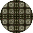 thumbnail image 1 of Ahgly Company Tapis Rond Lavable en Machine Intérieur Transitionnel Gris Minuit, 3 Pieds Rond, 1 of 7