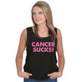 thumbnail image 5 of Cancer Sucks Breast Awareness Quote Tank Top Tee Shirt Women Brisco Brands S, 5 of 6