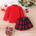 thumbnail image 4 of Sngxgn Girl's 2 Piece Outfits Half Sleeve Jacket and Ruffle Mini Skirt Set(Red,80), 4 of 6
