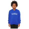 thumbnail image 2 of Daxton Youth Unisex Pullover Cities States Hoodie Mid-Weight Fleece Sweater - California Royal White, M, 2 of 3