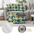 thumbnail image 6 of Outdoor Pillow Covers Summer Fruits Lemons Waterproof Pillow Cases 18x18 Set of 2, Lemon on White Blue Plaid Throw Pillow Cover Pillowcase for Patio Balcony Couch Garden, 6 of 9