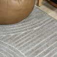 thumbnail image 5 of JONATHAN Y SCANDINAVIAN 7' Square Area Rug, Hallie Minimalist Curve Geometric - Gray/Ivory, SCN100A-7SQ, 5 of 8