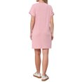 thumbnail image 3 of INSPIRE CHIC Striped T Shirt Dresses for Women's Summer Crew Neck Short Sleeve Casual Shift Mini Dress S Pink, 3 of 6