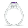 thumbnail image 2 of ANGARA Natural 0.8 Ct. Amethyst with Diamond Halo Ring in 14K White Gold for Women (Ring Size: 3.5), 2 of 8