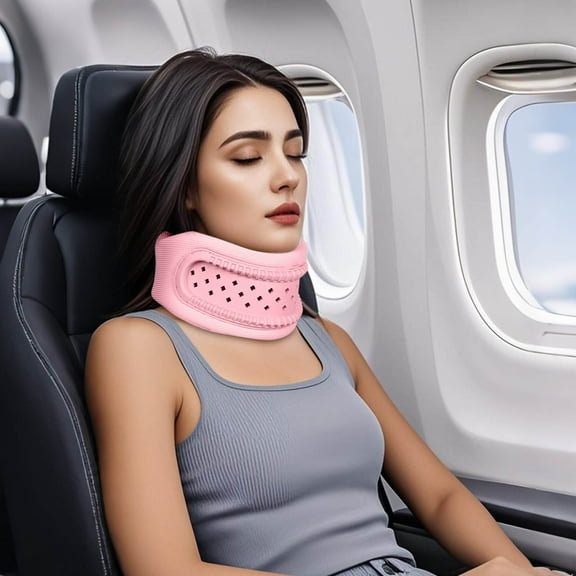 Neck Brace Support Collar Memory Foam Silicone Wrapped Breathable Frame Soft Skin Friendly Fabric for Neck Men Women