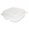 thumbnail image 2 of Dart ClearSeal Hinged-Lid Plastic Containers, 3-Compartment, 9.4 x 8.9 x 3, Plastic, 100/Bag, 2 Bags/Carton, 2 of 5