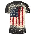 thumbnail image 4 of Itsame Fourth of July American Flags Printed Short Top Mens Independence Day Short T-Shirt Sleeve, V-Neck Multicolor, 4 of 5