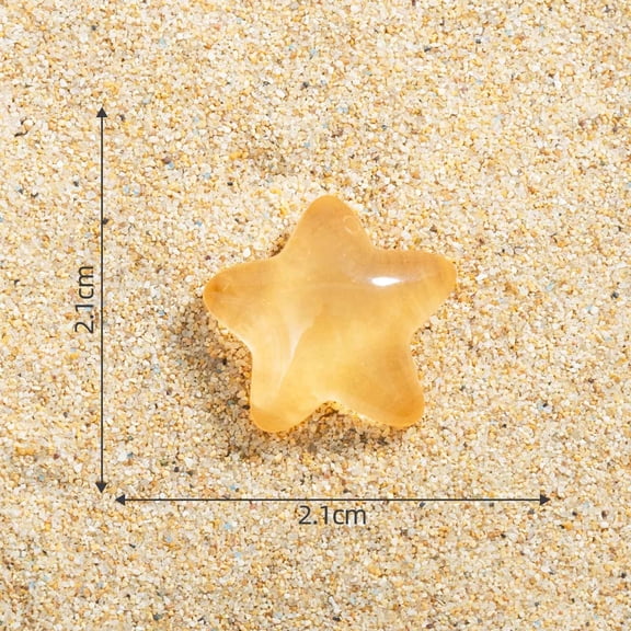 Glow In the Stones, Luminous Star Shaped Pebbles, Outdoor Decorative Resin Glowing for Landscaping Garden Yard, Yellow - 20 Pack