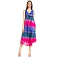 thumbnail image 5 of Sakkas Desert Sun Caftan Dress / Cover Up - Navy / Pink - One Size, 5 of 5