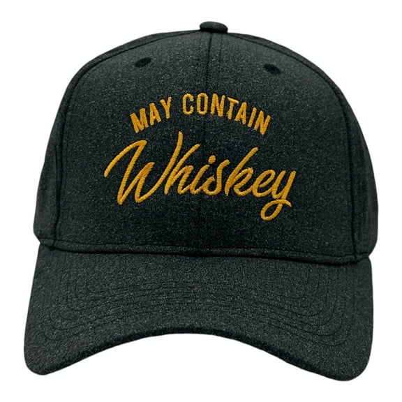 May Contain Whiskey Hat Funny Sarcastic Drinking Novelty Cap
