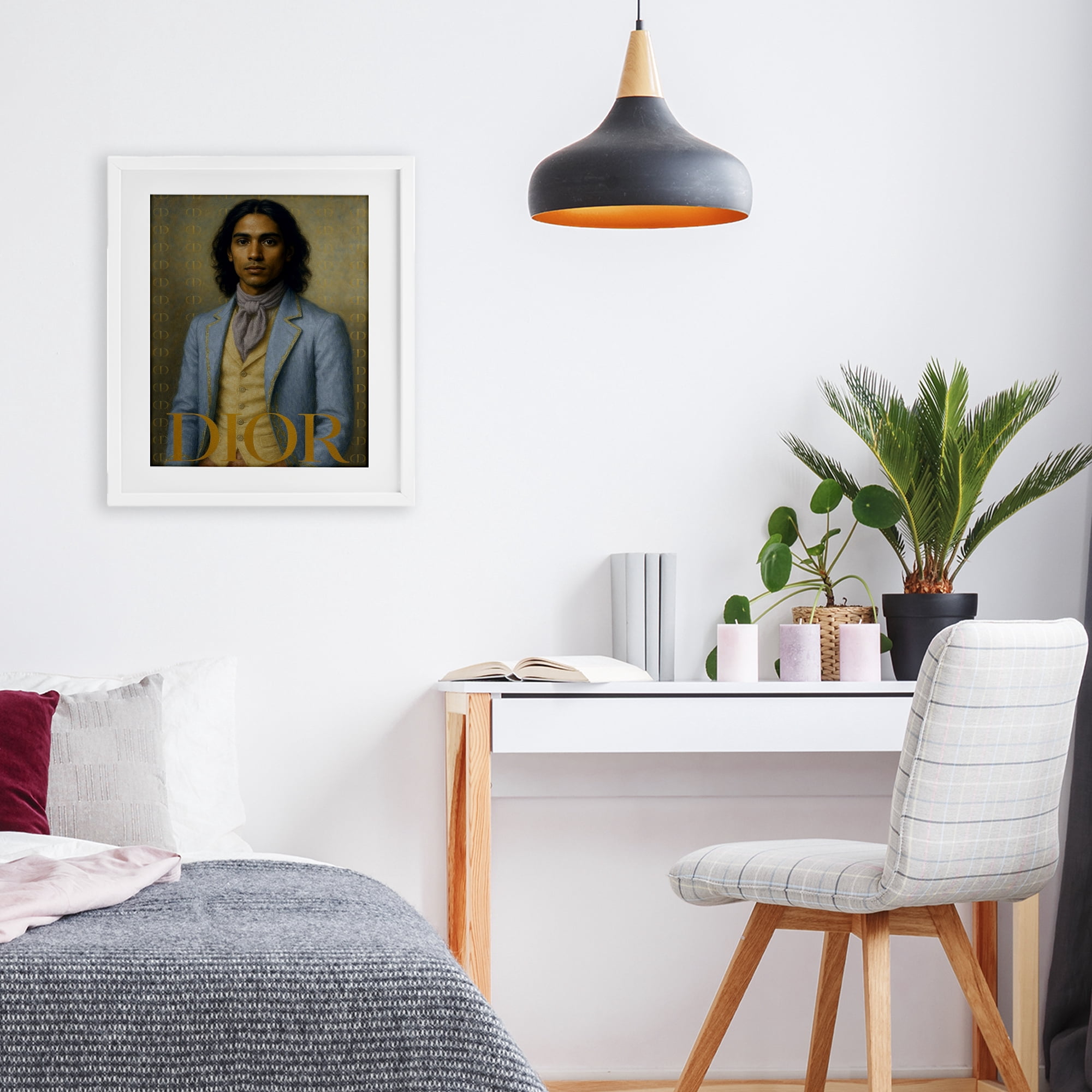 Stupell Industries Iconic Gentleman Fashion White Framed Print Under Glass, design by Grotto Studios