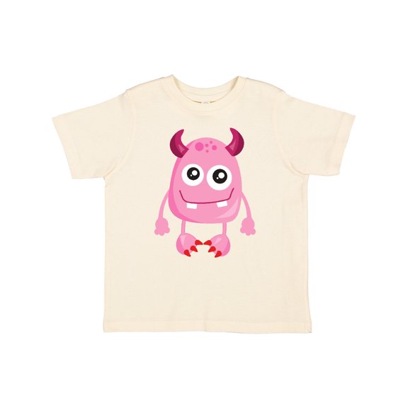 Inktastic Cute Monster, Pink Monster, Funny Monster, Horns Boys or Girls Toddler T-Shirt