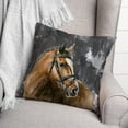 thumbnail image 3 of Creative Products Painted Horse 18x18 Spun Poly Pillow, 3 of 3