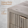 thumbnail image 6 of ARKANTOS Modern Nightstand with Charging Station, Set of 2 Fluted Grooved Bedside Tables, Gray Oak, 6 of 10