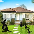 thumbnail image 3 of Estacas de Metal para jardín, decoración de jardín, familia de canguro, Animal, silueta negra, decoración de césped, estatua de adorno artística, 4 Uds., 3 of 5