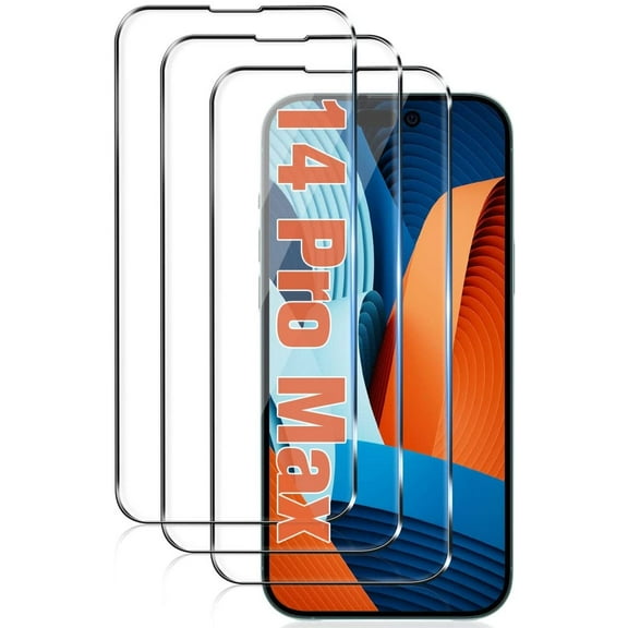 3-Pack HD Tempered Glass Screen Protector for iPhone 14 Pro Max