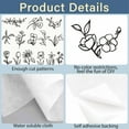 thumbnail image 3 of 50Pcs Flowers Plants Water Soluble Embroidery Stabilizers Pattern Hand Sewing Stick and Stitch Transfers Paper Wash Away Pre-Printed Self Adhesive Patterns for Bag Cloth Sewing Lover Beginner, 3 of 9