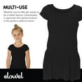 thumbnail image 7 of Elowel Girls Leotard Toddlers Short Sleeve Skirted Dress for Gymnastics Dance Ballet Black Size 12-14, 7 of 7
