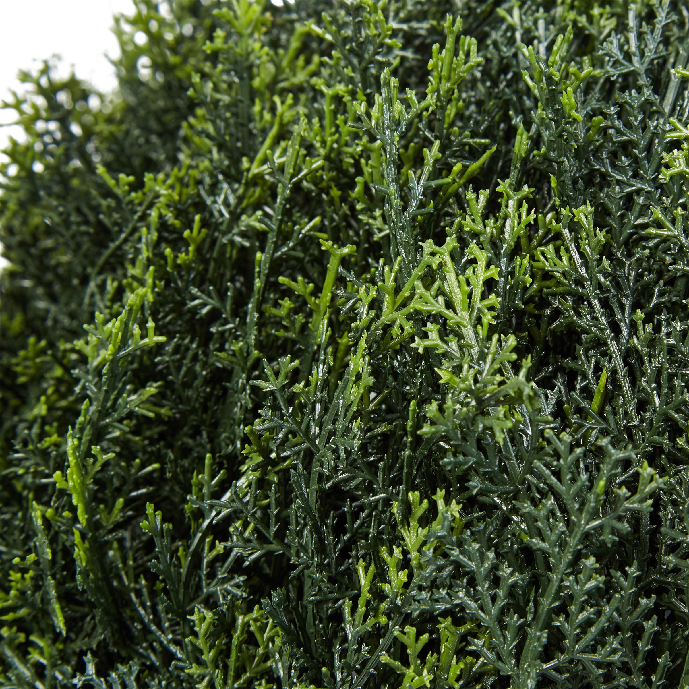 Pure Garden 23” Artificial Cypress Topiary - Ball Style Faux Plant in Sturdy Pot - Potted Shrub