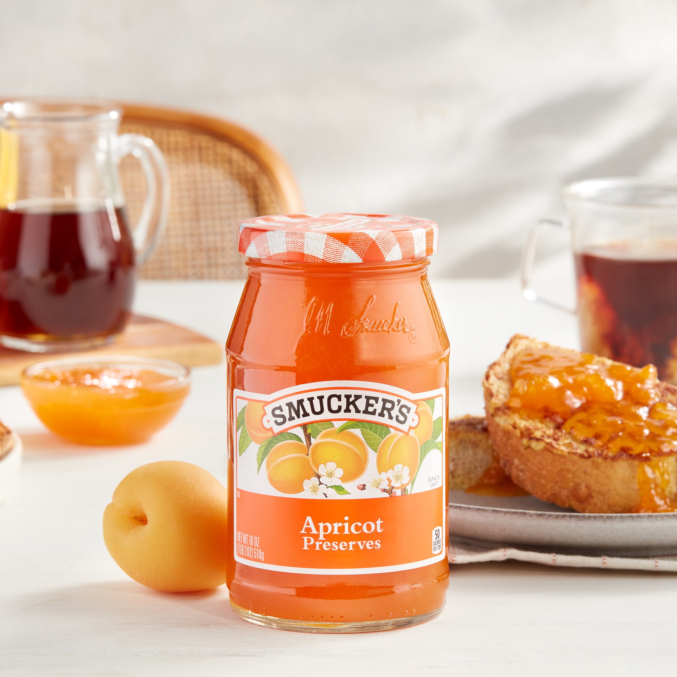 (2 pack) Smucker's Apricot Preserves, 18 oz