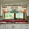 thumbnail image 3 of Yayeee Kitchen Curtains Tier Set of 2 Light Filtering 57"x36" Over Sink Window Panels, Beige Cats Reading, 3 of 7