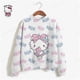 thumbnail image 4 of Nueva sudadera de cuello redondo para mujer, sudadera informal holgada con capucha, ropa de calle estética Harajuku, jersey de Hello Kitty 3D, tops pop coreano, 4 of 5