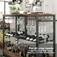 IRONCK Home Modern Wood Bar Cart with Unique Wine Rack & Glasses Holder