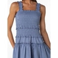 thumbnail image 6 of Celebrity Pink Women's and Women's Plus Smocked Ruffle Mini Dress, Size XS-4X, 6 of 7