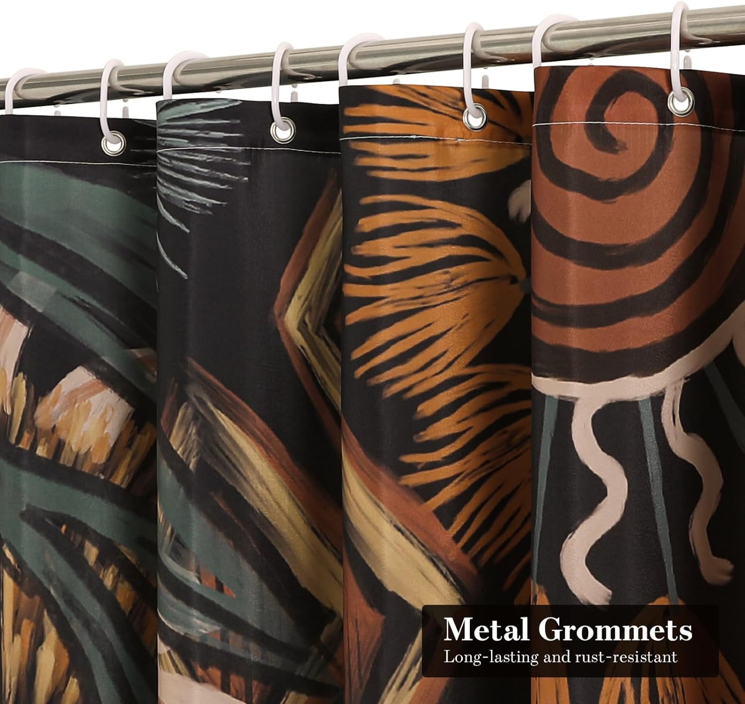 Extra Long Boho Floral Shower Curtain 72 x 84, Vintage Flower Shower Curtain, XL Rustic Shower Curtains for Elegant Bathroom Decor, Bohemia Tropical Leaves Shower Curtain