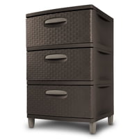 Sterilite 3 Weave Drawer Unit Espresso