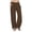 #256-Brown, variant on TaTaai Women All Season Striped Patchwork Wide Leg Pants Cotton Linen Casual Elastic Waist Loose Straight Trousers with Pockets Comfortable Daily Work Wear Gift