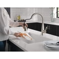 thumbnail image 2 of Delta Lenta Brushed Nickel Kitchen Faucet with Pull Down Sprayer, Modern Single Hole Kitchen Sink Faucet, Single Handle, SpotShield Stainless, 2 of 8