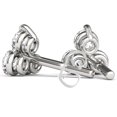 thumbnail image 4 of 1/4 Carat T.W. Diamond 10kt White Gold Three-Stone Stud Earrings, 4 of 5