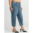 thumbnail image 2 of Jessica Simpson Women's and Women's Plus Myrtle Barrel Leg Jeans, Sizes 2-24W, 2 of 6