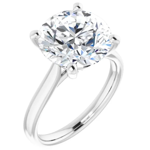 3 Carat Round Lab Grown Diamond Engagement Ring