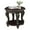 Espresso + Rubber Wood, variant on 22'' Two Tone Round End Table,Solid Wood Sofa Side Table with Shelf,Living Room Corner Table Easy Assemble, Espresso