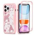 thumbnail image 1 of Sanrio Kuromi My Melody 360 funda completa para iPhone 7 8 14 Plus X Xs XR 13 Mini 12 11 Pro Max SE3 2022 SE 2020 PC trasera + cubierta frontal xuanjing  unisex, 1 of 2