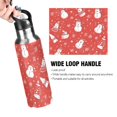 thumbnail image 4 of Yayeee 20oz Insulated Water Bottle Double Wall Stainless Steel with Flip Straw Lid, Red Snowman, 4 of 7