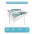 thumbnail image 5 of Quilts Twin Size Bedding Set, Ocean Turtle Lightweight Quilted Comforter, Nautical Sea Coral Conch Shells Watercolor Soft Reversible Bedspread Coverlet with Pillow Covers for All Season, 68" x 86", 5 of 7