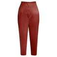 thumbnail image 4 of Mifelio Dress Pants Women, Women's New Casual Fashion Slim Fit Bag Hip Casual Pants Women's Pants Red XXL, 4 of 4