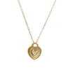 thumbnail image 2 of Araiya Fine Jewelry 10k Yellow Gold Round-shape Lab Grown Diamond Heart Pendant with Gold Plated Cable Chain Nacklace (1/4 cttw, D-F Color, VS1 Clarity) 18", 2 of 6