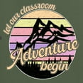 thumbnail image 6 of Wild Bobby Let Our Classroom Adventure Begin Mountain Sunset Light Colors Pop Culture Unisex Hoodie Sweatshirt, Military Green, 3X-Large, 6 of 6