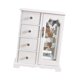 thumbnail image 3 of Joyero de madera, caja de almacenamiento de baratijas, regalo decorativo para mujeres y niñas. Blanco, 3 of 9