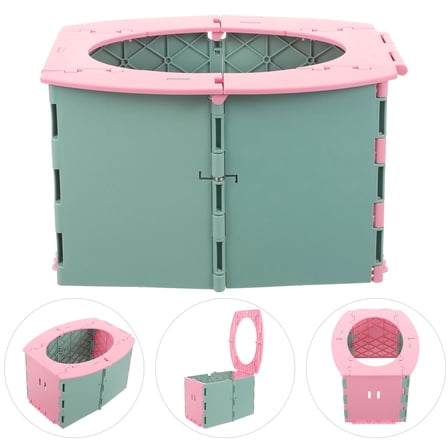 UPOUART Green Folding Portable Potty Training Toilet Chair for Toddlers Indoor and Outdoor Use Easy to Carry and Store