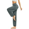 thumbnail image 5 of Gibobby Pantalon yoga mujer Moda para mujer Fitness Deportes Pantalones casuales Yoga Pantalones atléticos sueltos(Gris oscuro,XL), 5 of 5