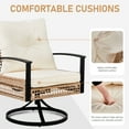 thumbnail image 4 of Ktaxon 2 Luxury Outdoor Rattan Swivel Glider Chair Patio with Table Set, 4 of 8