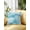 Blue, Navy, White, variant on Outdoor Pillows Waterproof, Turquoise Palm Leaf Throw Pillows with Inserts Included, Summer Coastal Botanical Tropical Indoor Outdoor Decorative Lumbar Pillow for Bed/Couch/Patio 16"x16", 2Pcs